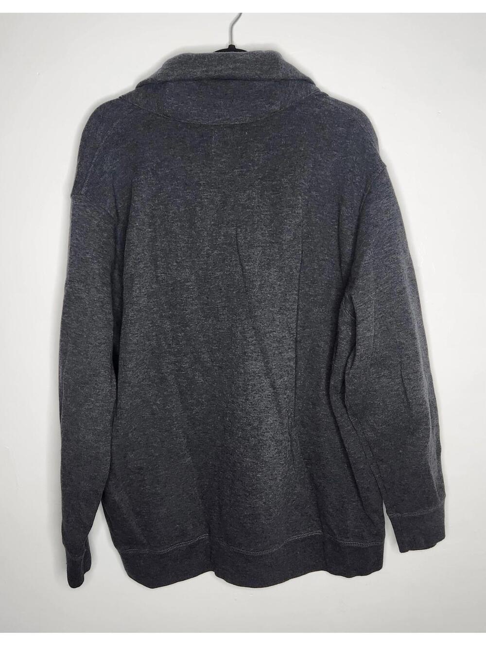 Oak Hill Sweater Mens 1XL Gray Shawl Collar Button Front Cardigan 100% Cotton - Picture 4 of 6